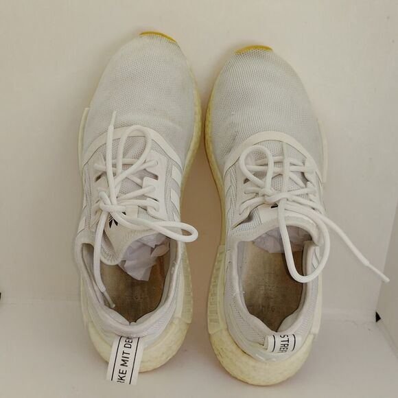 Adidas NMD Ultraboost Gray & White Sneakers - Men's Size 7.5 - Picture 4 of 6